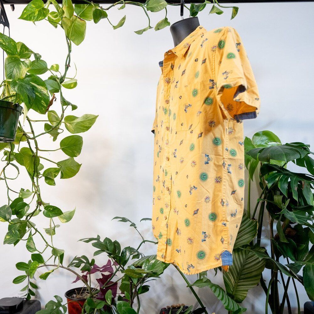 Eldon Retro Psychedelic Button-Down Shirt, Eye Pa… - image 4